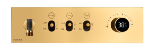 10183305 Retromatic Shower Mixer Brushed Gold