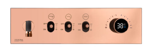10183305 Retromatic Shower Mixer Polished Rose Gold