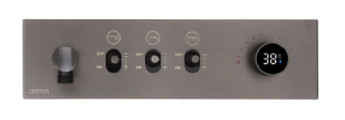 10183305 Retromatic Shower Mixer Brushed Gunmetal Grey