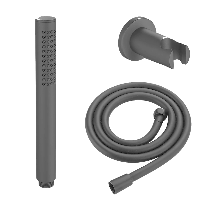 HOJ0804 Round Hand Shower Brushed Gunmetal Grey